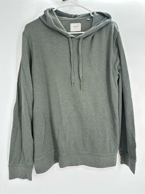 Billy Reid French Terry Hoodie Pullover Men’s Size Large Washed Grey Green Sz L
